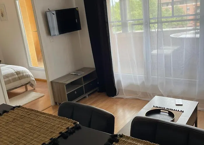 Appartement Rose T2, Climatisation,parking Prive, Piscine, Wifi , Confort *